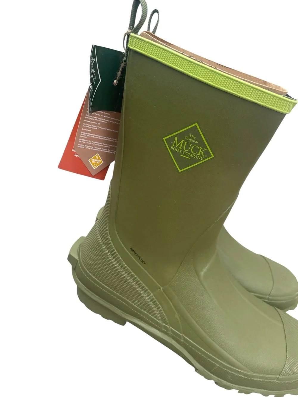 The Muck Boot Company Men’s Harvester 12” Rubber Boot, Olive, Size 13, NIB